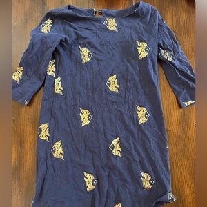 Lilly Pulitzer girls Navy fish dress 4/5